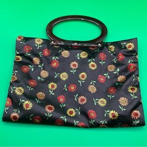 A Very Cool Rare Vintage Lady’s Pride Floral Print Hippy Style Snap Handbag